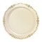 Smarty Had A Party 10" Ivory with Gold Vintage Rim Round Disposable Plastic Dinner Plates (120 Plates), 120PK 860IVG-CASE - alternate 2